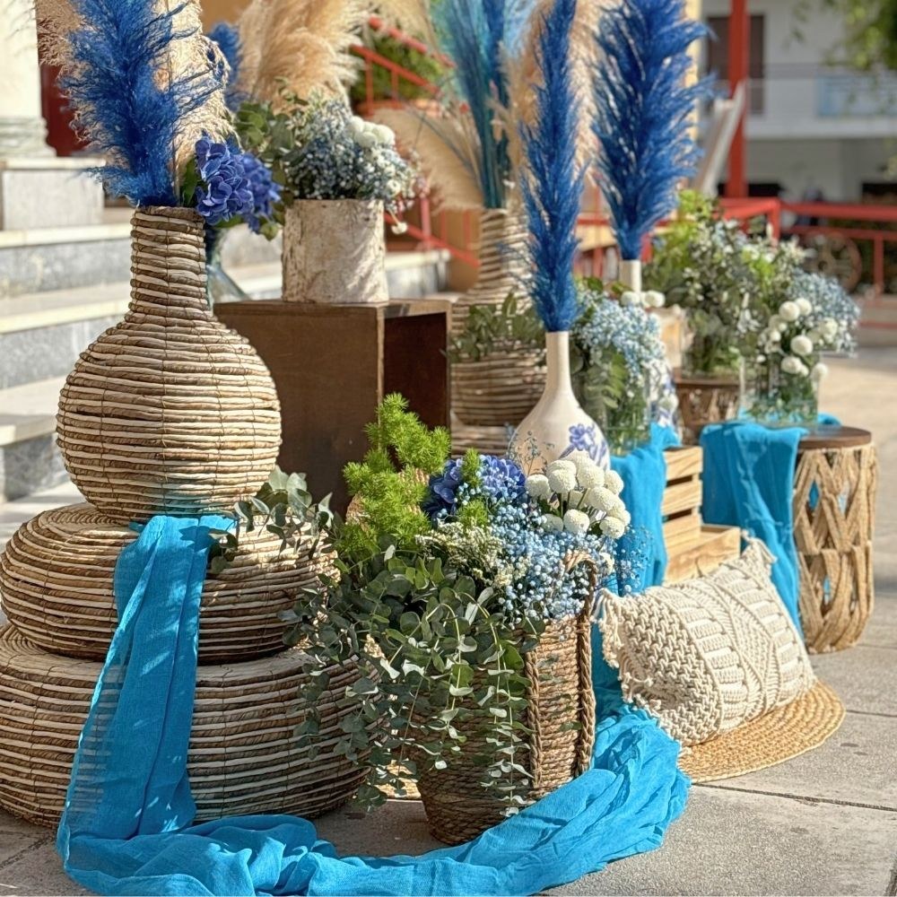 Στολισμός βάπτισης boho-chinoiserie