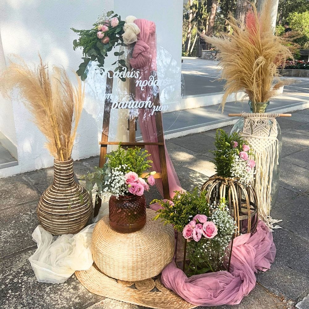 Στολισμός βάπτισης για κορίτσι με θέμα την πεταλούδα