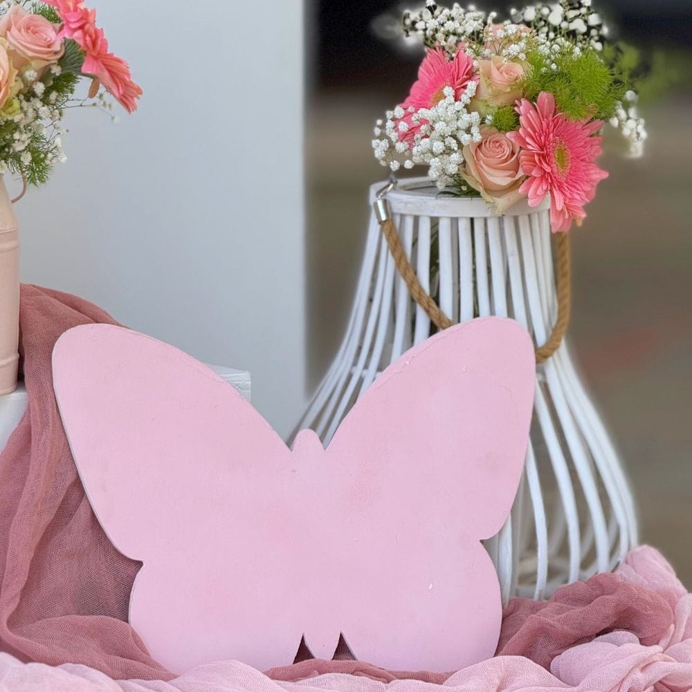 Στολισμός βάπτισης για κορίτσι με θέμα πεταλούδα