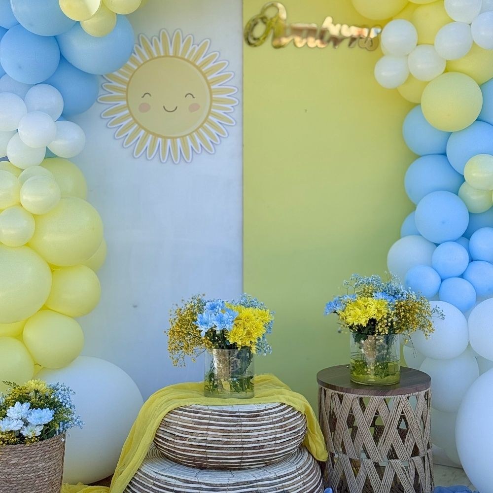 Στολισμός βάπτισης με θέμα τον ήλιο