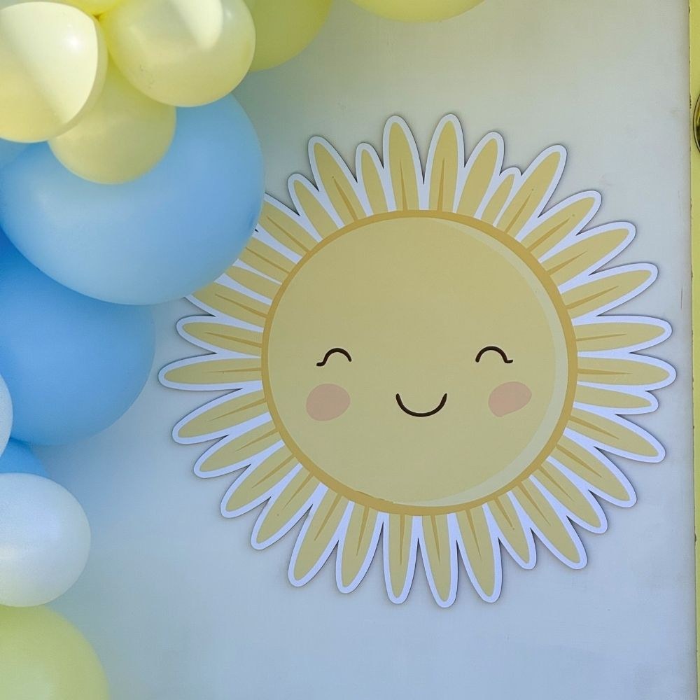 Στολισμός βάπτισης με θέμα τον ήλιο