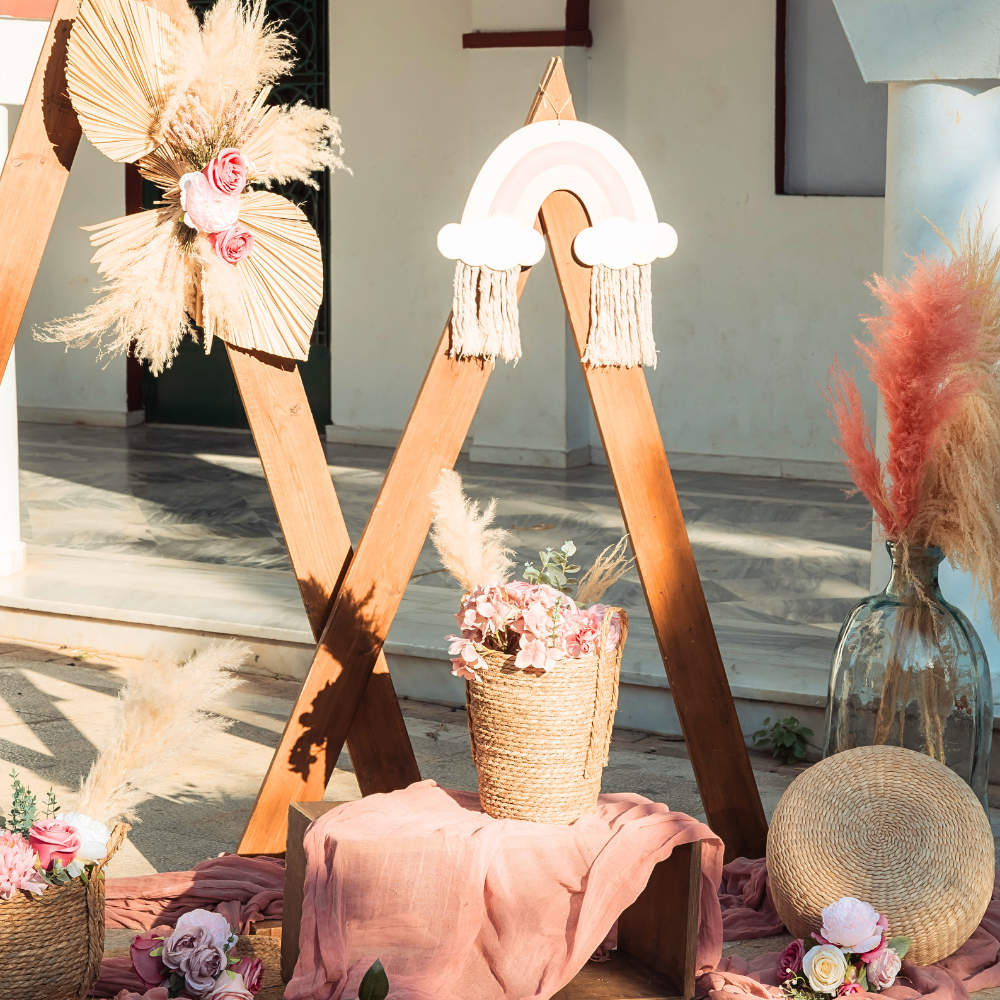 Στολισμός βάπτισης ουράνιο τόξο