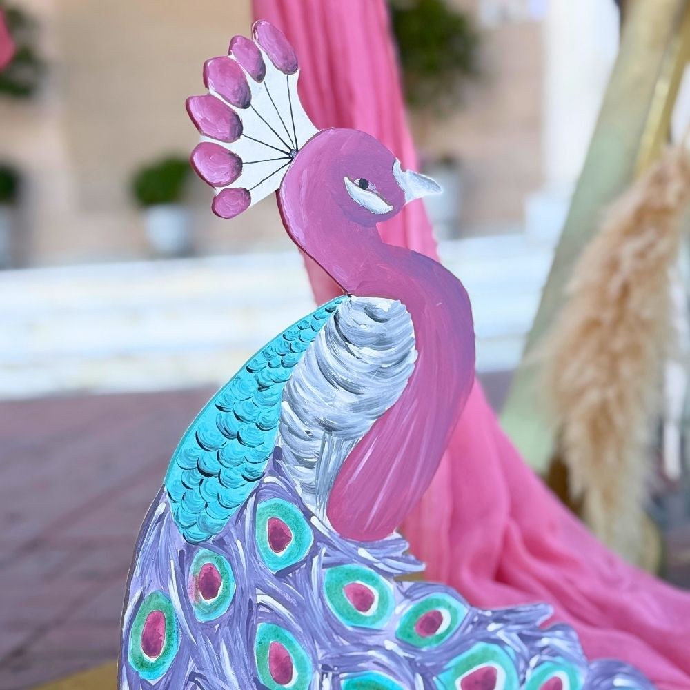 Στολισμός βάπτισης για κορίτσι με θέμα το παγώνι