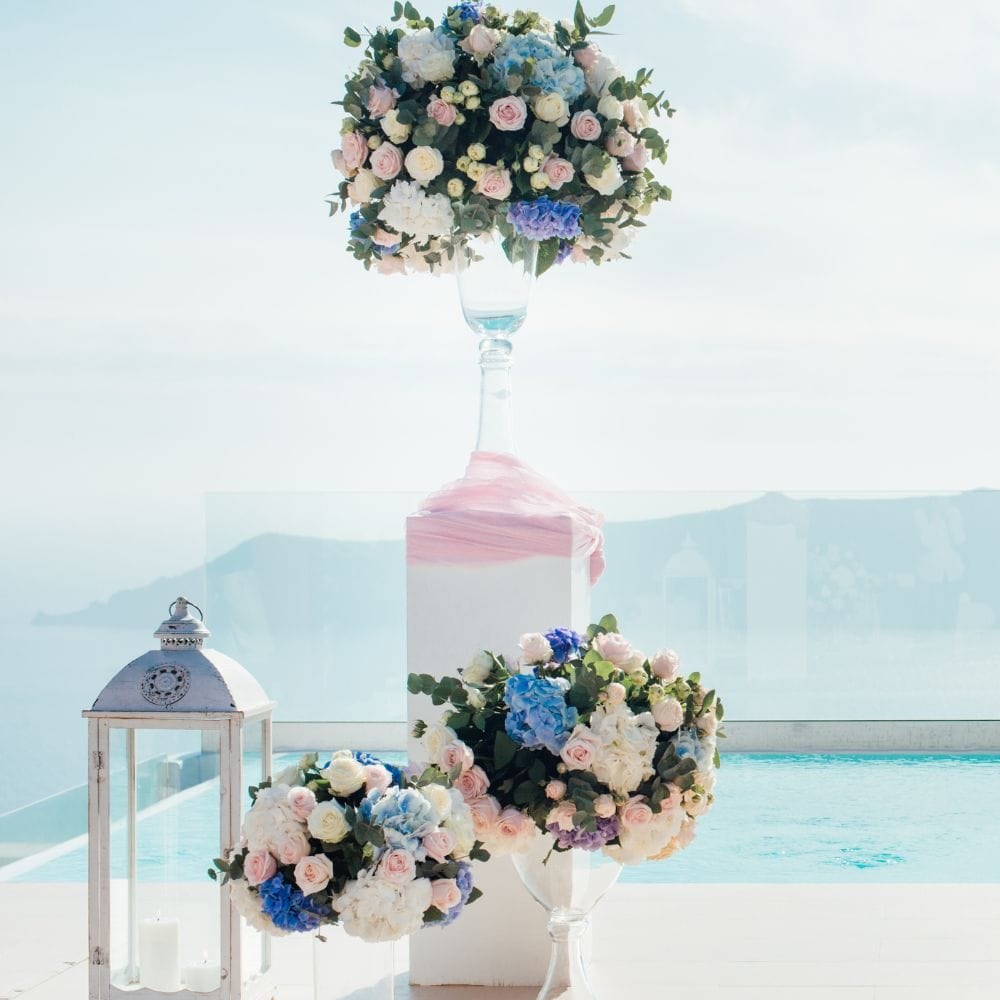 Στολισμός γάμου στη Σαντορίνη - Destination wedding in Santorini