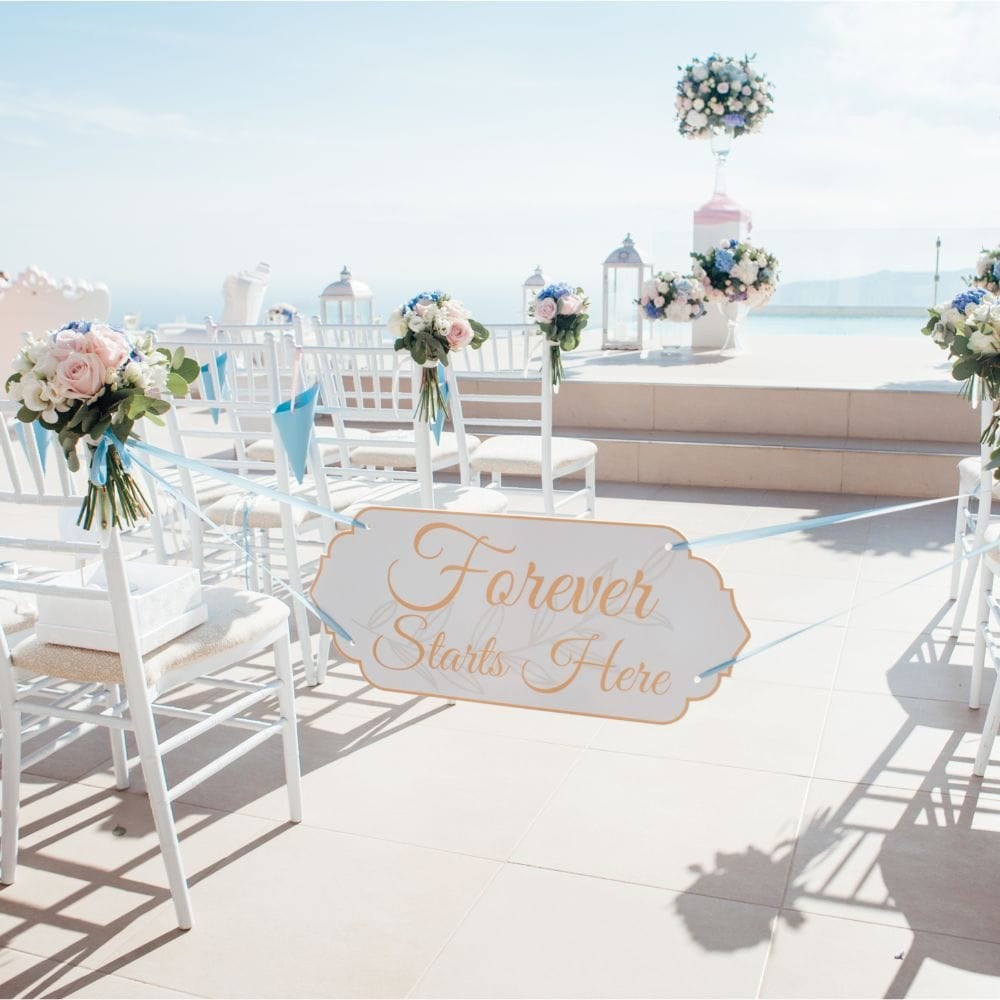 Στολισμός γάμου στη Σαντορίνη - Destination wedding in Santorini
