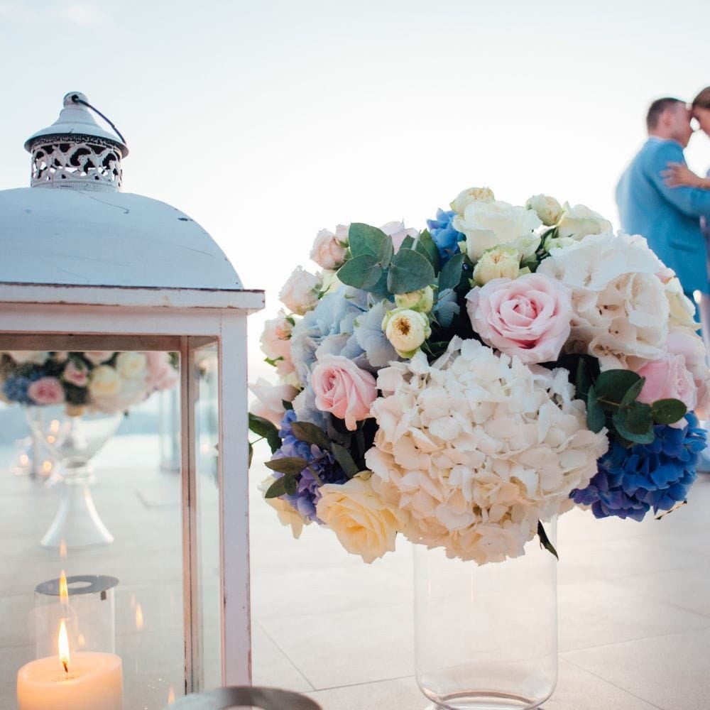 Στολισμός γάμου στη Σαντορίνη - Destination wedding in Santorini