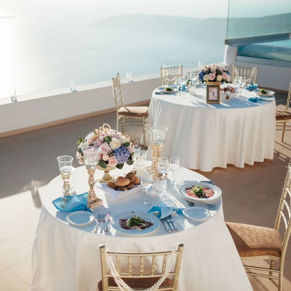 Στολισμός γάμου στη Σαντορίνη - Destination wedding in Santorini