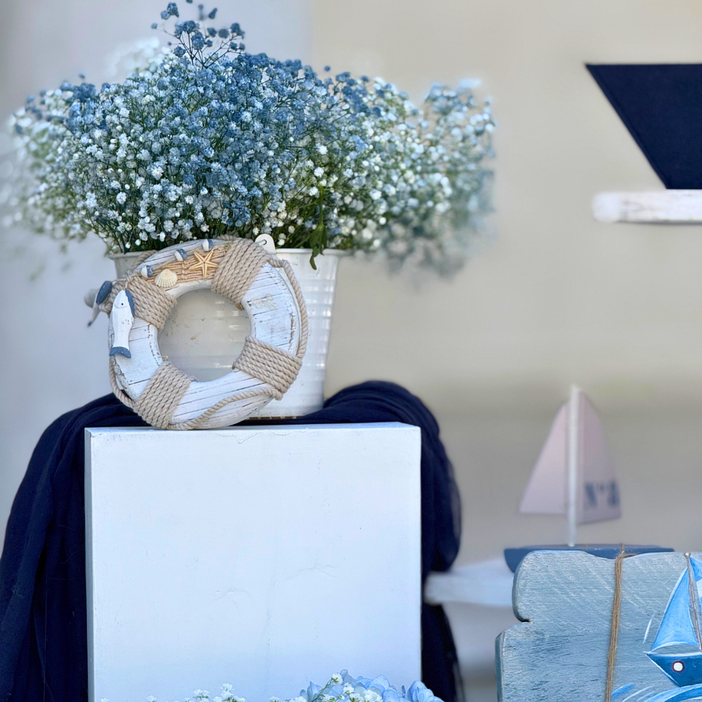 Στολισμός βάπτισης για αγόρι με ναυτικό θέμα