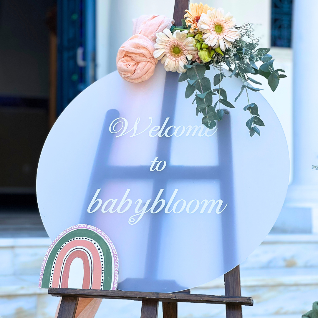 Στολισμός βάπτισης για κορίτσι με θέμα boho rainbow