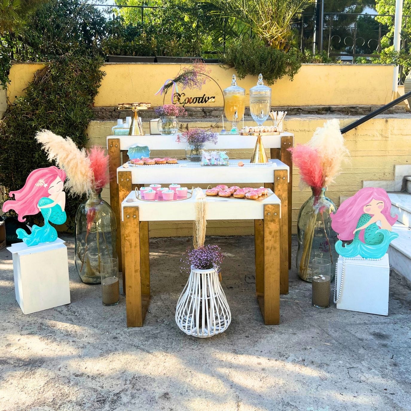 Candy bar βάπτισης για κορίτσι με θέμα την γοργόνα