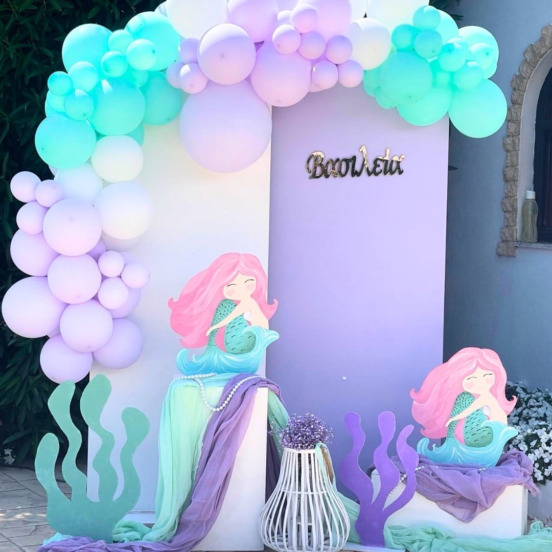 Στολισμός βάπτισης για κορίτσι με θέμα τη γοργόνα