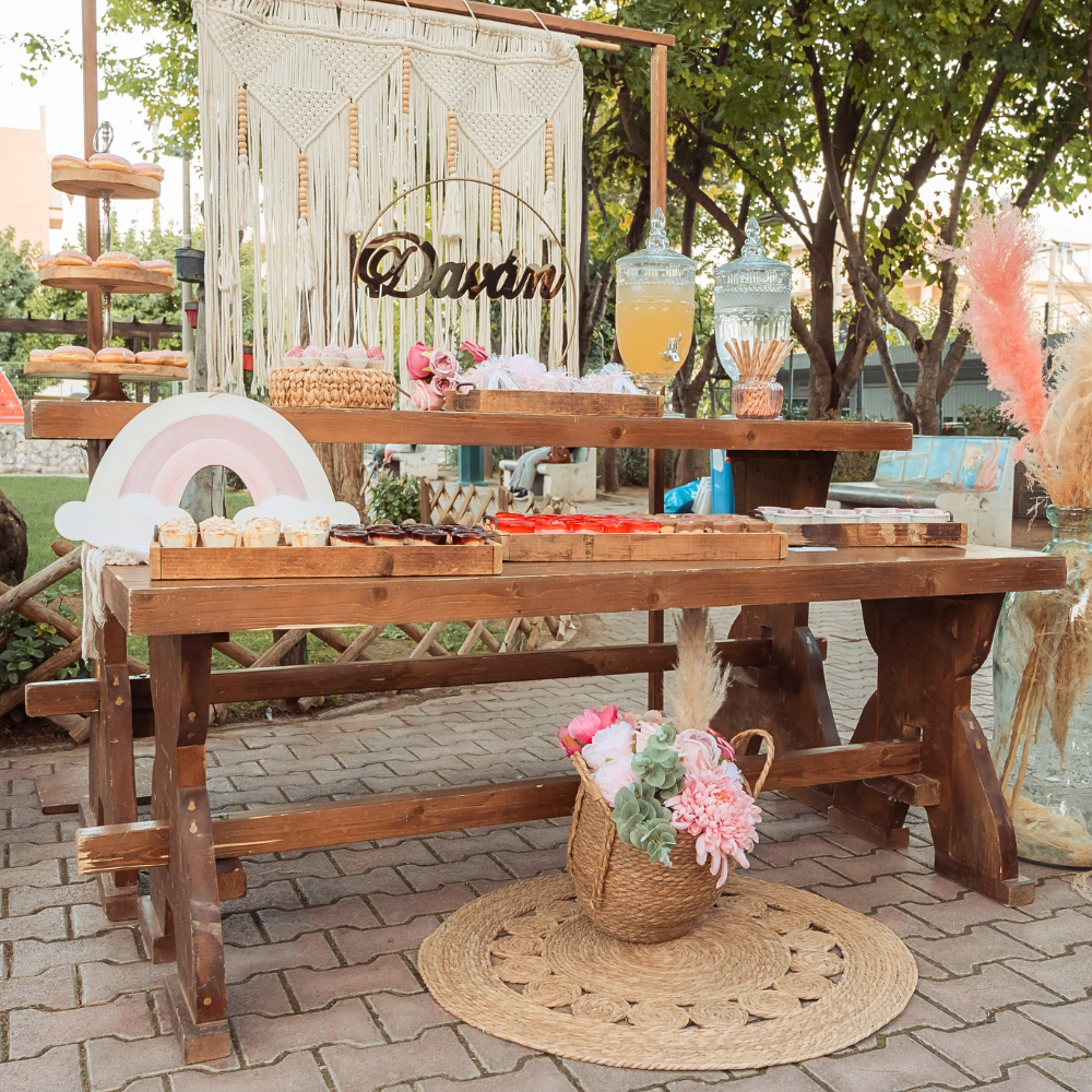 Candy bar βάπτισης ουράνιο τόξο