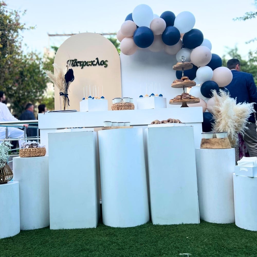 Candy bar βάπτισης με θέμα το αρκουδάκι