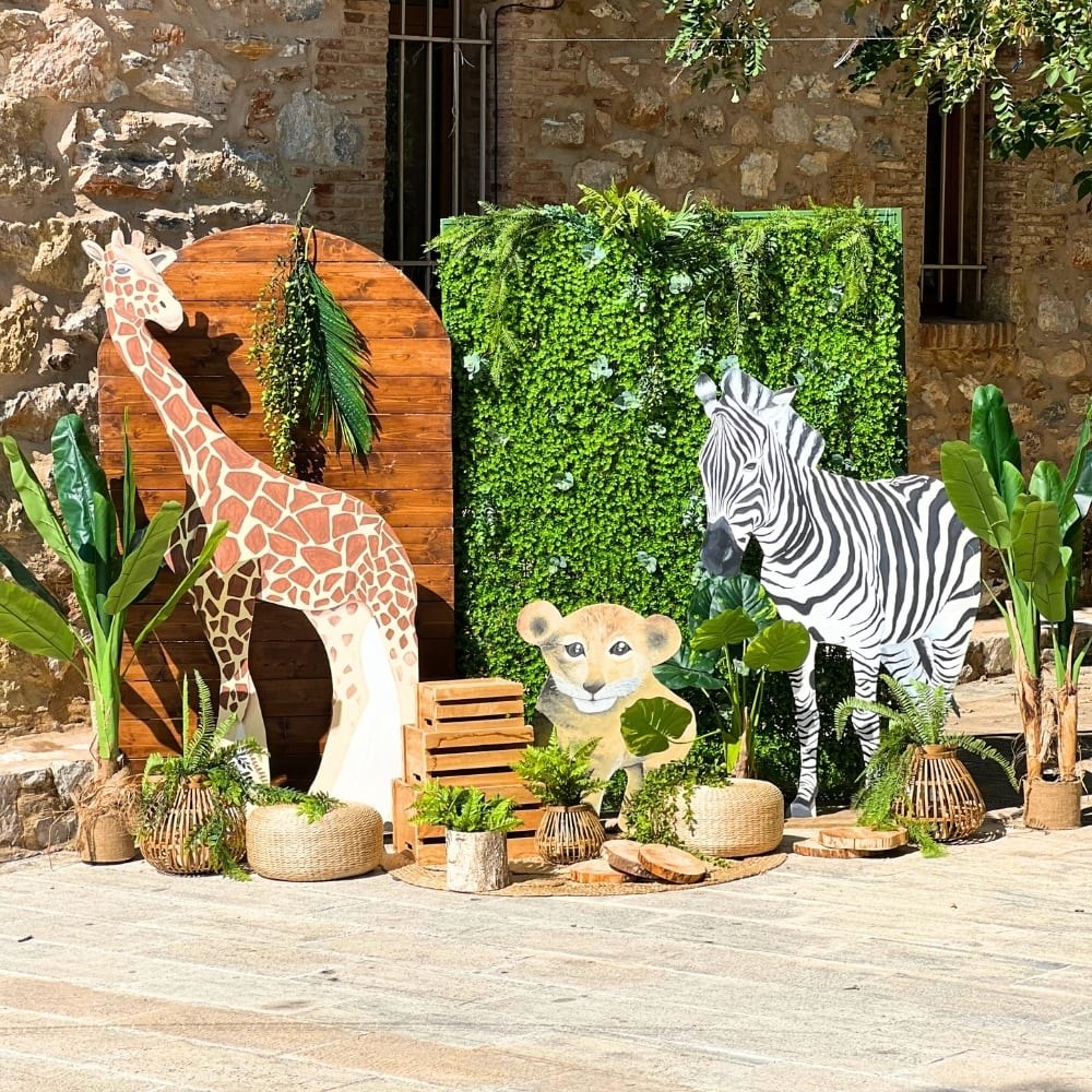 Στολισμός βάπτισης για αγόρι με ζώα της ζούγκλας