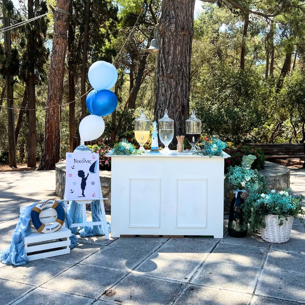 Refreshment bar βάπτισης με ναυτικό θέμα