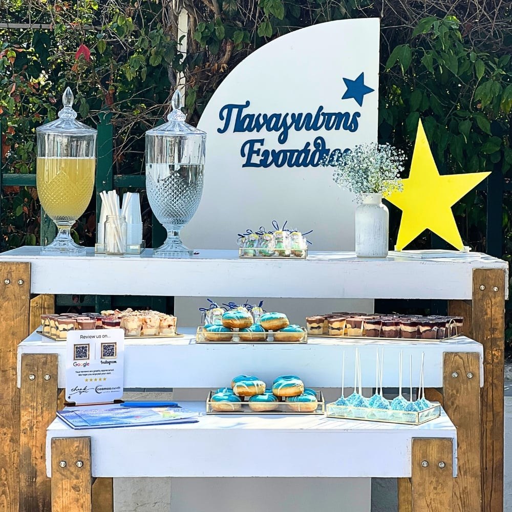 Candy bar βάπτισης για αγόρι με θέμα τον μικρό πρίγκιπα