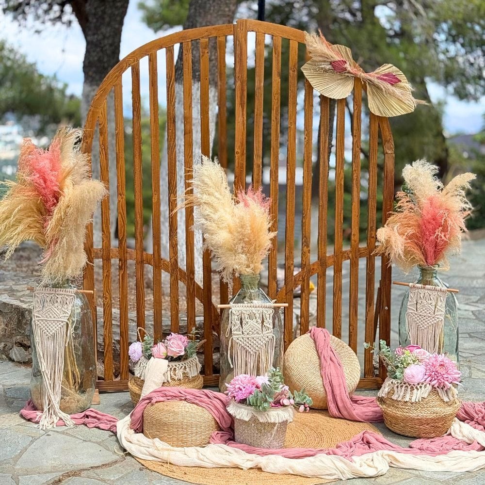 Boho στολισμός βάπτισης για κορίτσι