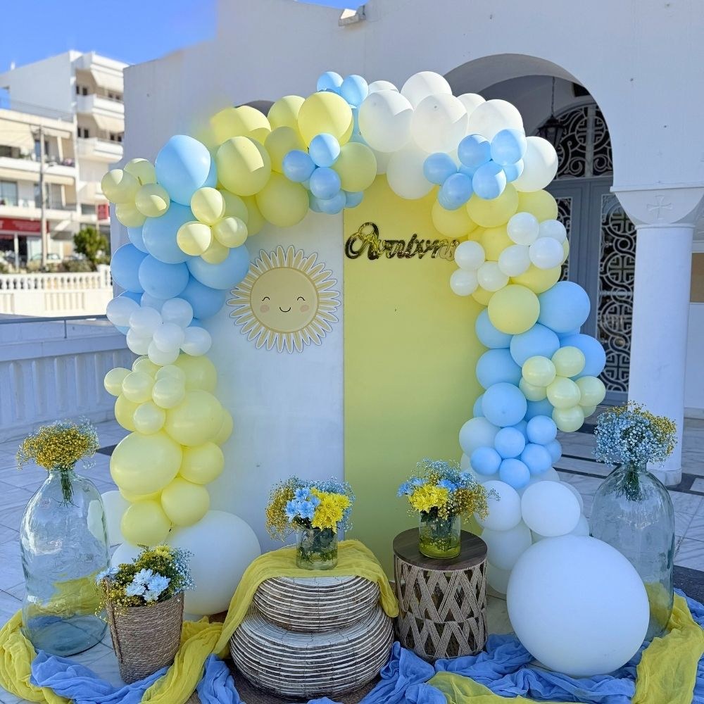 Στολισμός βάπτισης με θέμα τον ήλιο