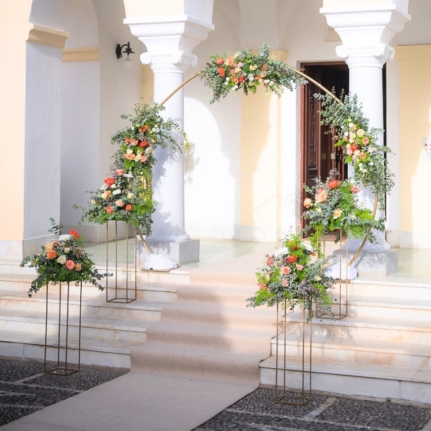 Στολισμός γάμου στη Σαντορίνη – Destination wedding in Santorini