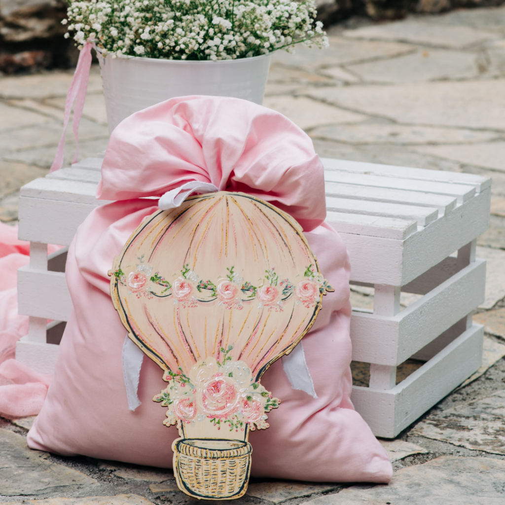 στολισμός βάπτισης για κορίτσι με θέμα ελεφαντάκι