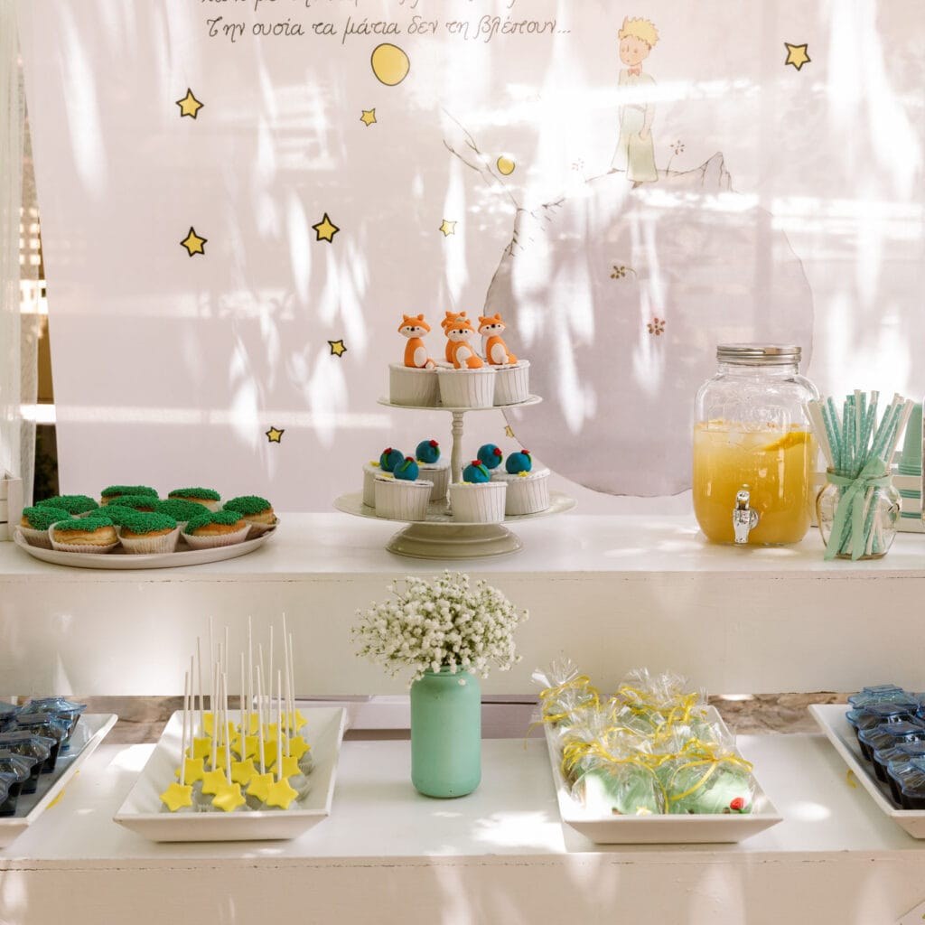 candy bar βάπτισης με μικρό πρίγκιπα