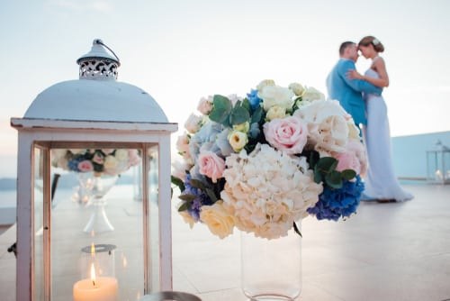 Στολισμός γάμου στη Σαντορίνη