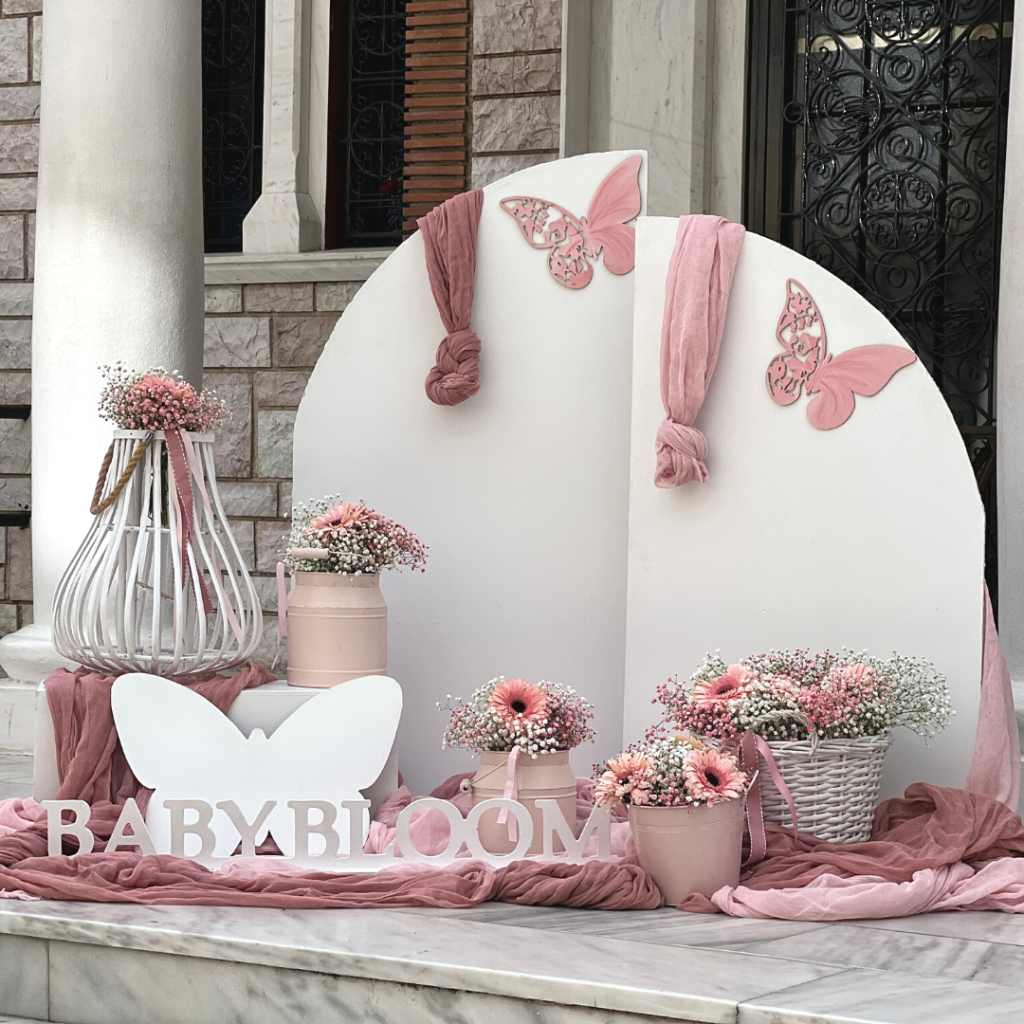 Ο στολισμός βάπτισης με θέμα την πεταλούδα