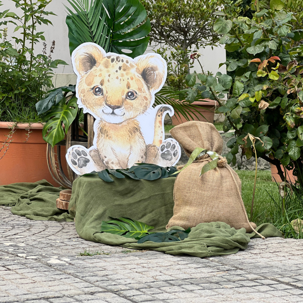 στολισμός βάπτισης με θέμα το λιονταράκι