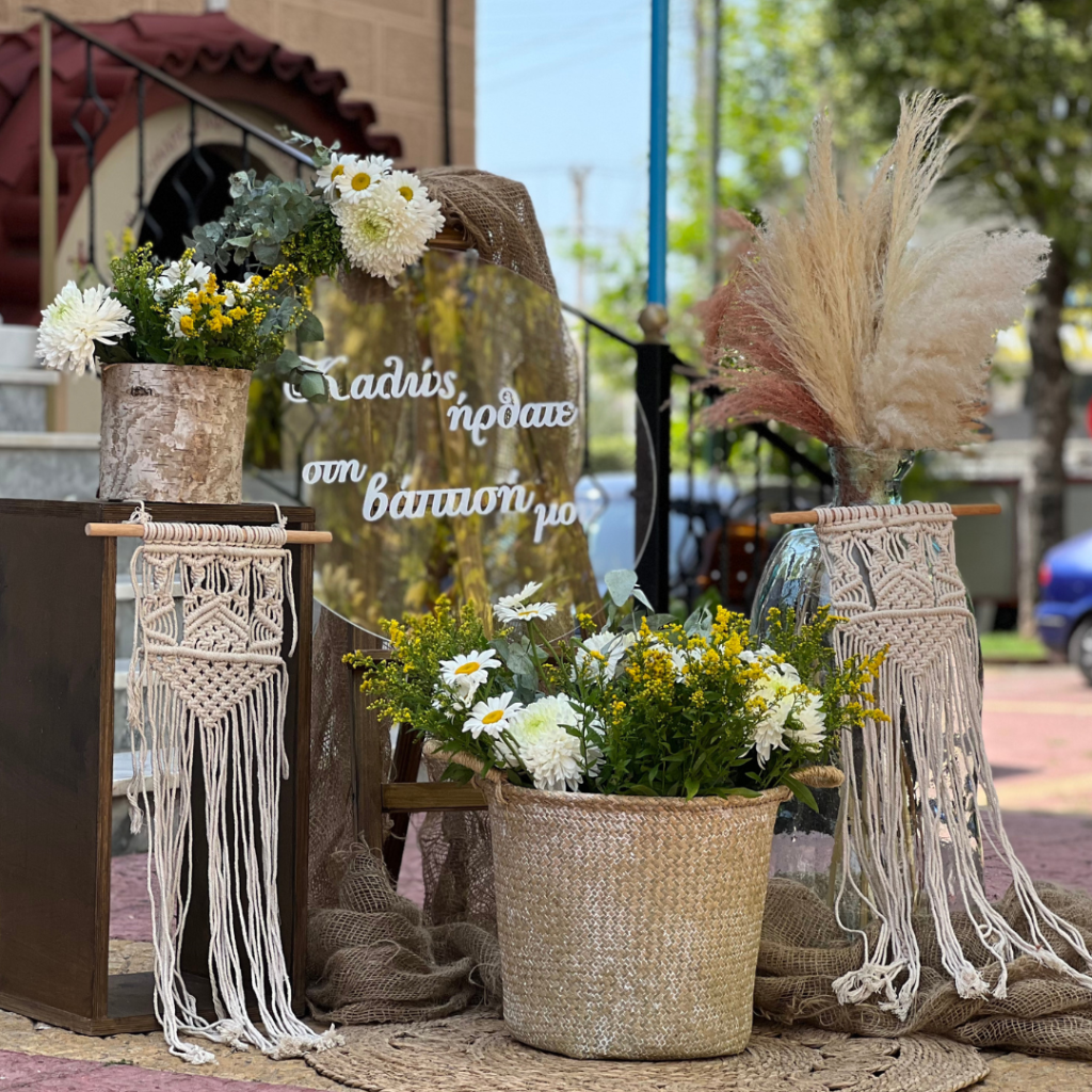 στολισμός βάπτισης για κορίτσι με μπαλόνια
