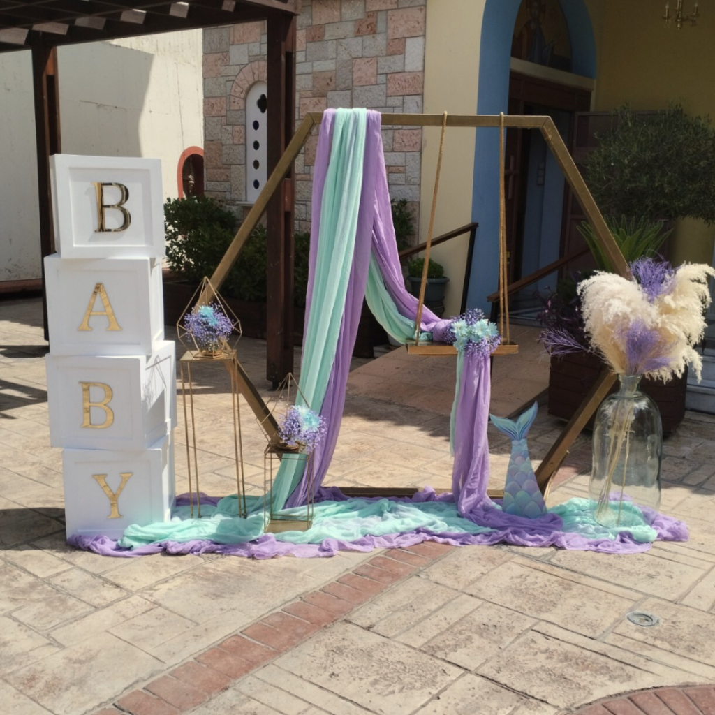 Στολισμός βάπτισης γοργόνα - Η βάπτιση της Αμαλίας - Δάφνης