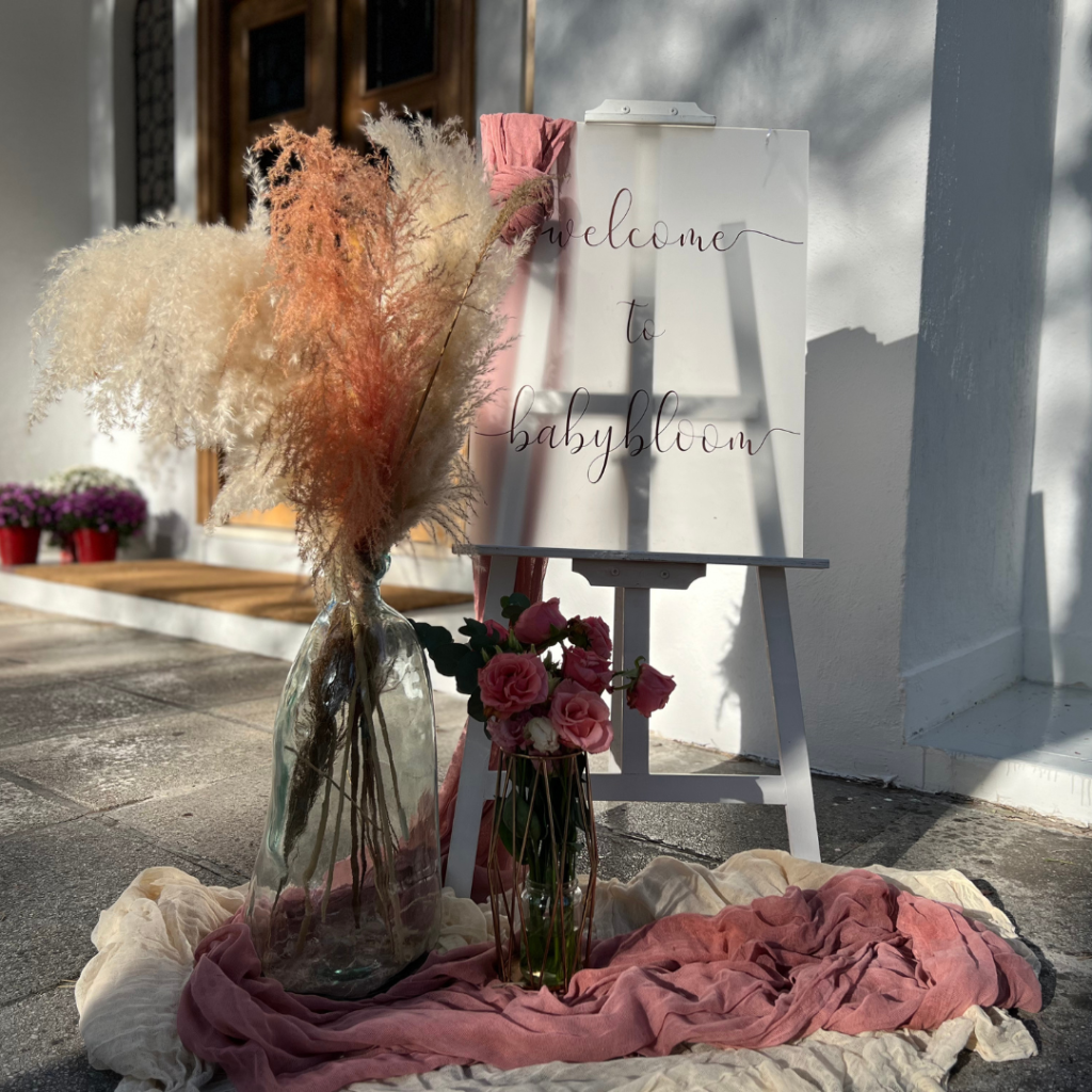 Στολισμός βάπτισης boho σε παστέλ αποχρώσεις