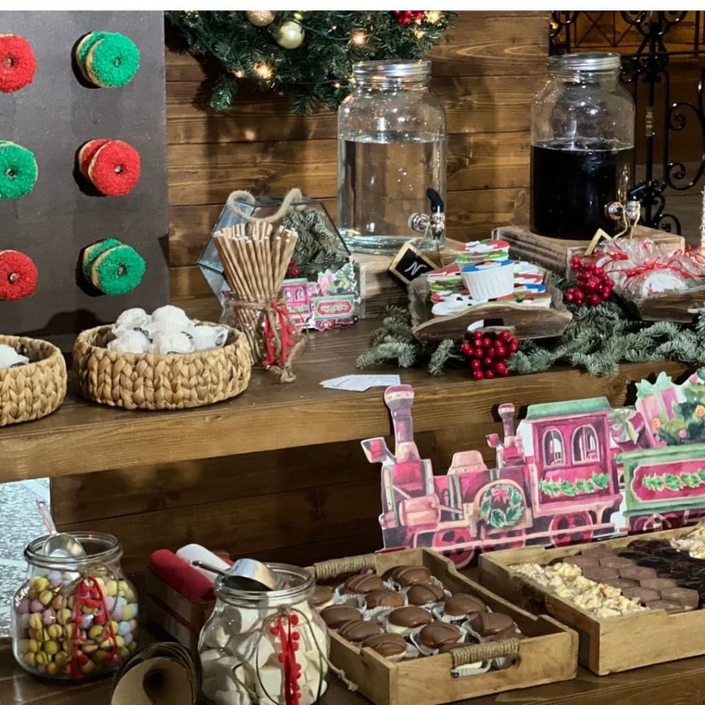 χριστουγεννιάτικο candy bar βάπτισης