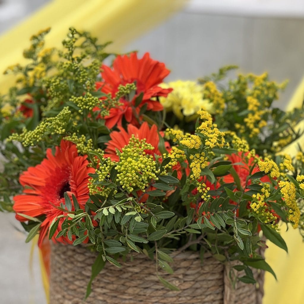 Στολισμός βάπτισης με ηλιοτρόπια