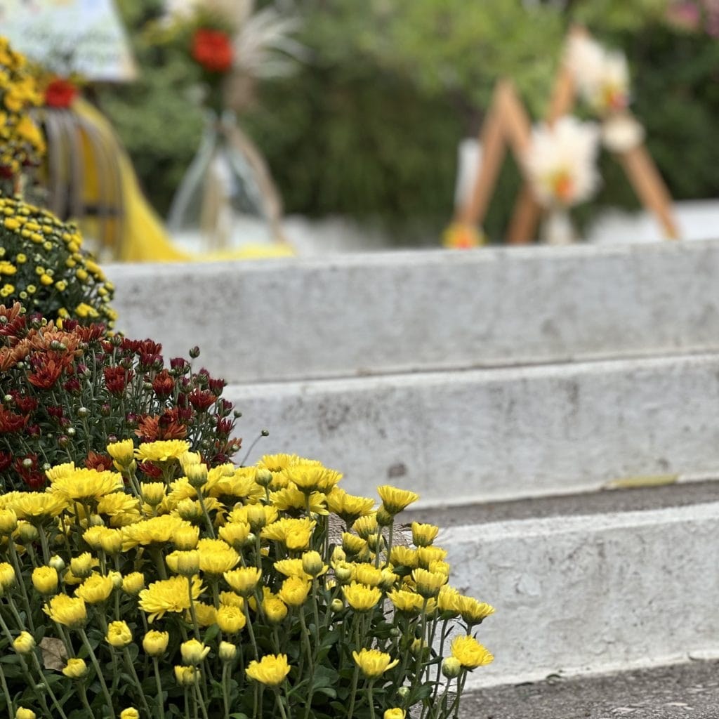 Στολισμός βάπτισης με ηλιοτρόπια