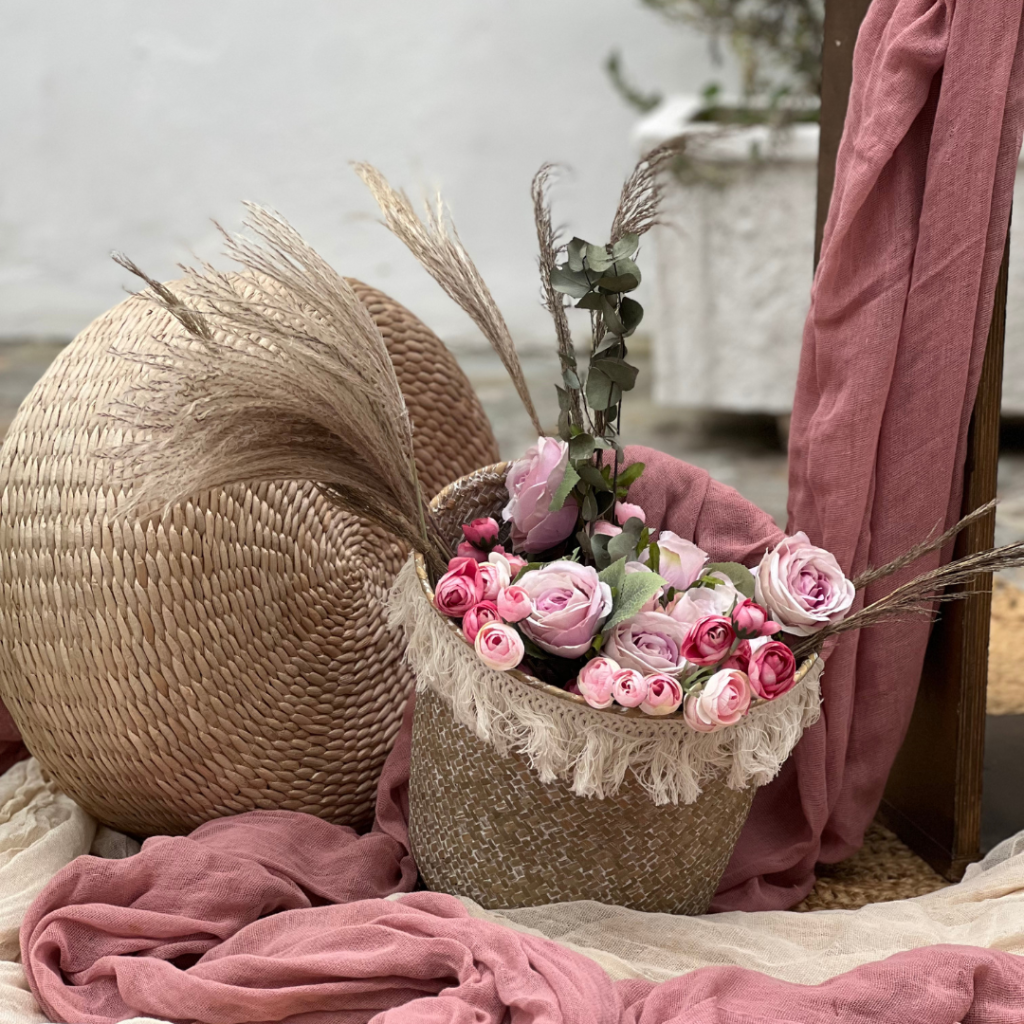 στολισμός βάπτισης με boho στοιχεία