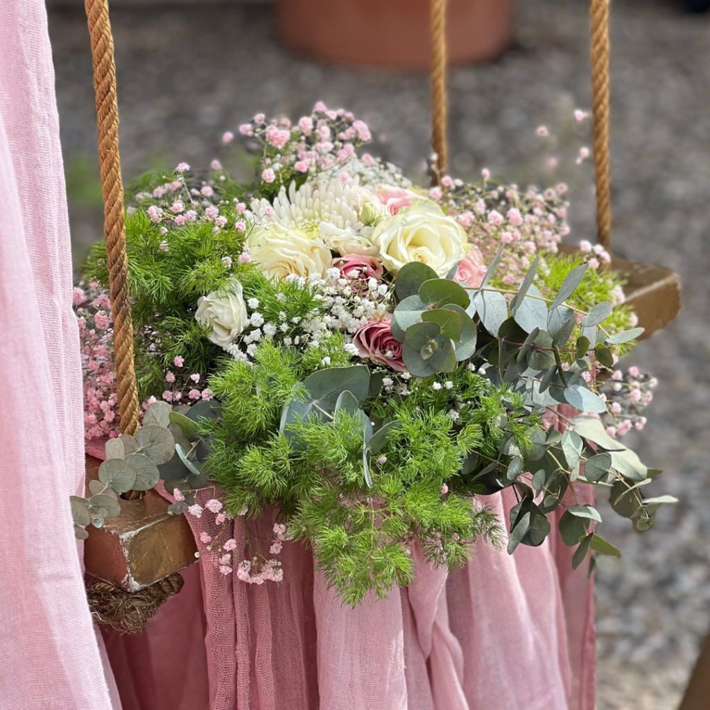ρομαντικός στολισμός βάπτισης για κορίτσι