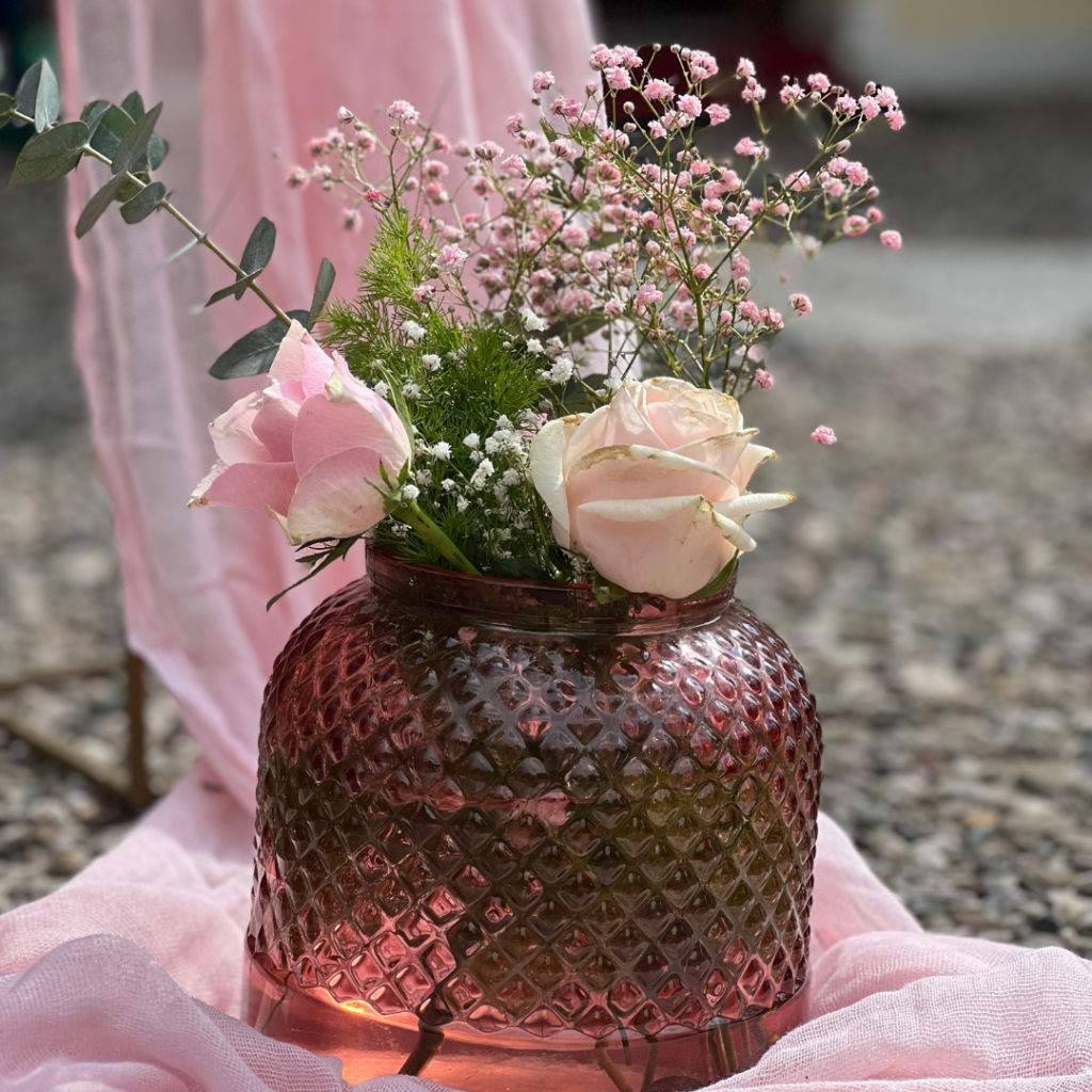 ρομαντικός στολισμός βάπτισης για κορίτσι