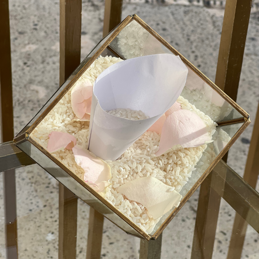 Rice stand with chopsticks