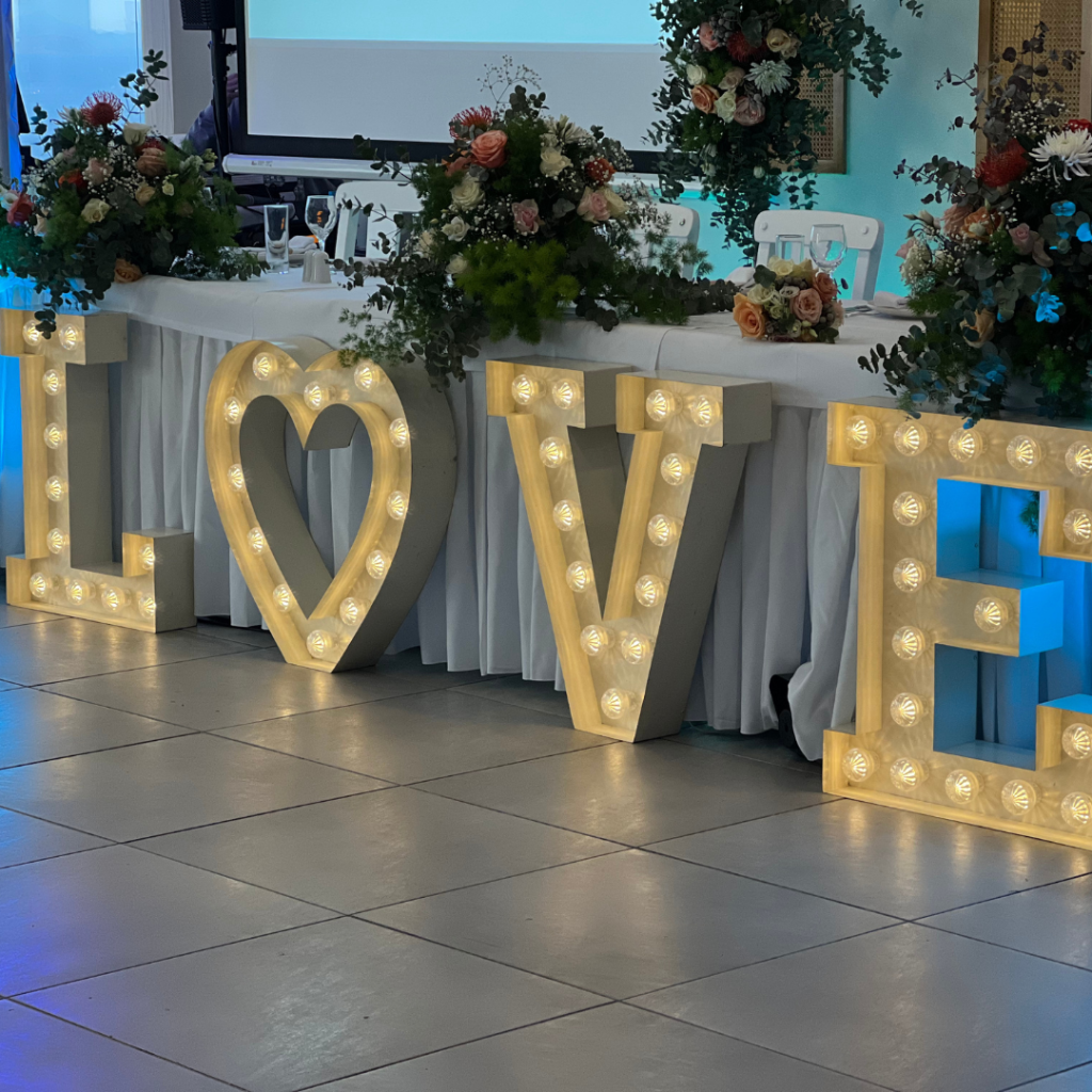 Wedding reception decoration