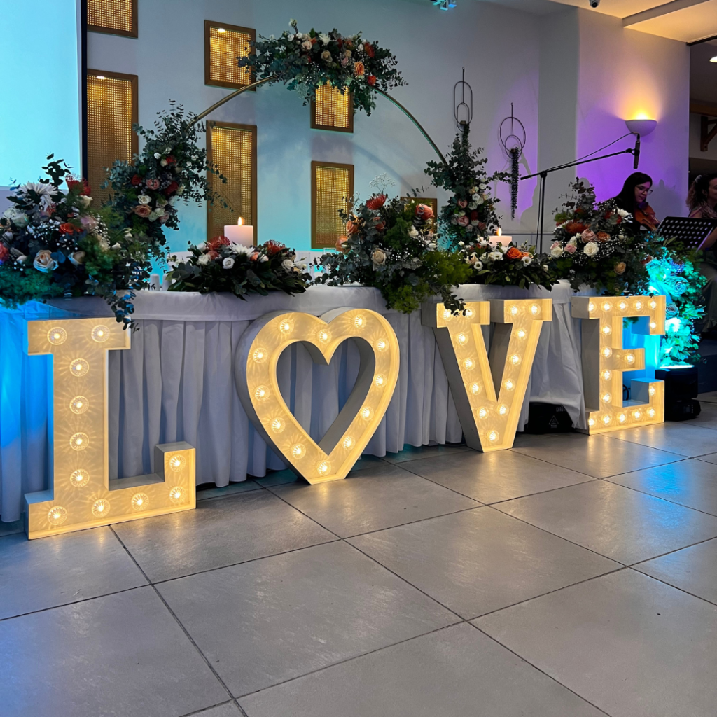 Wedding reception decoration