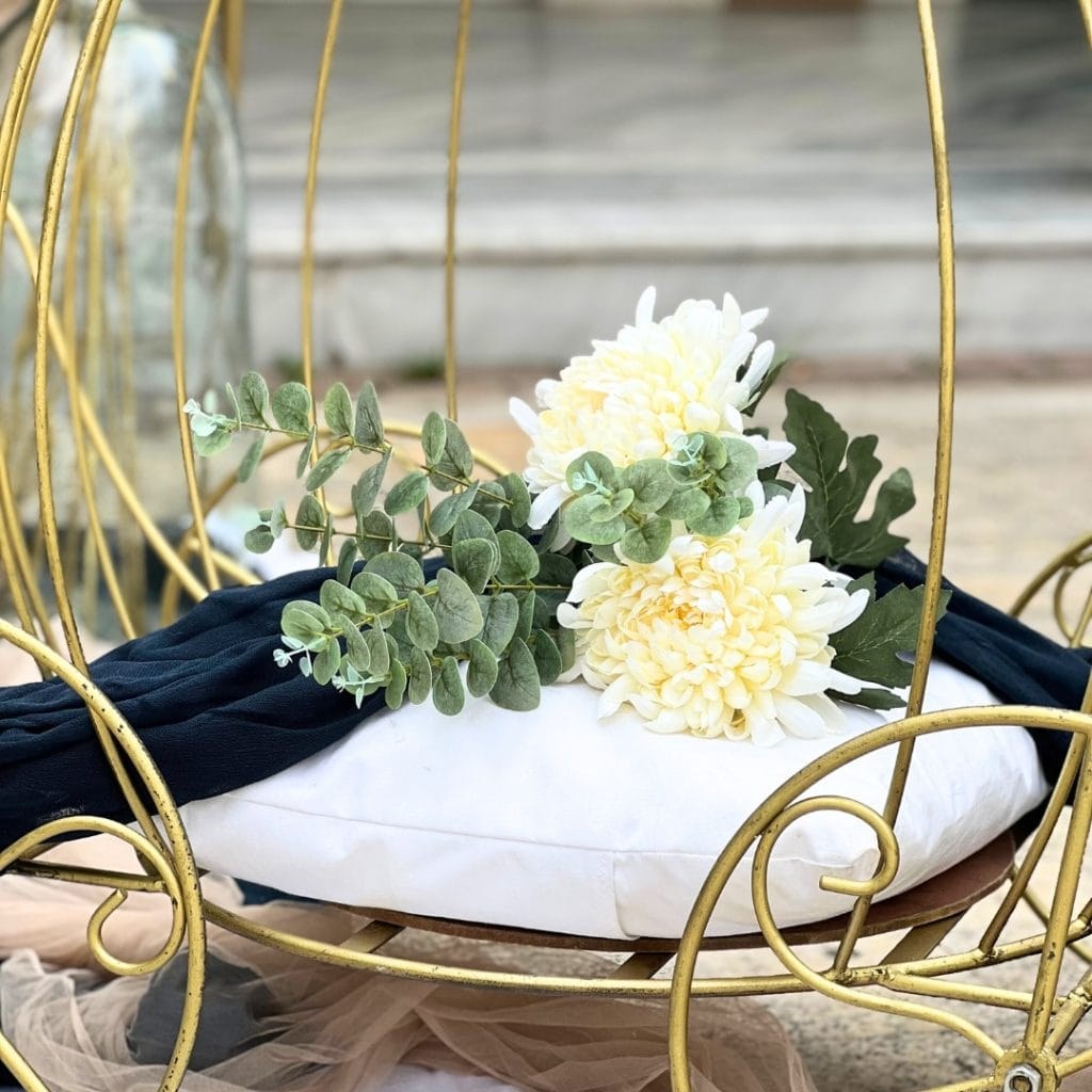 στολισμός βάπτισης για αγόρι άμαξα-κορώνα