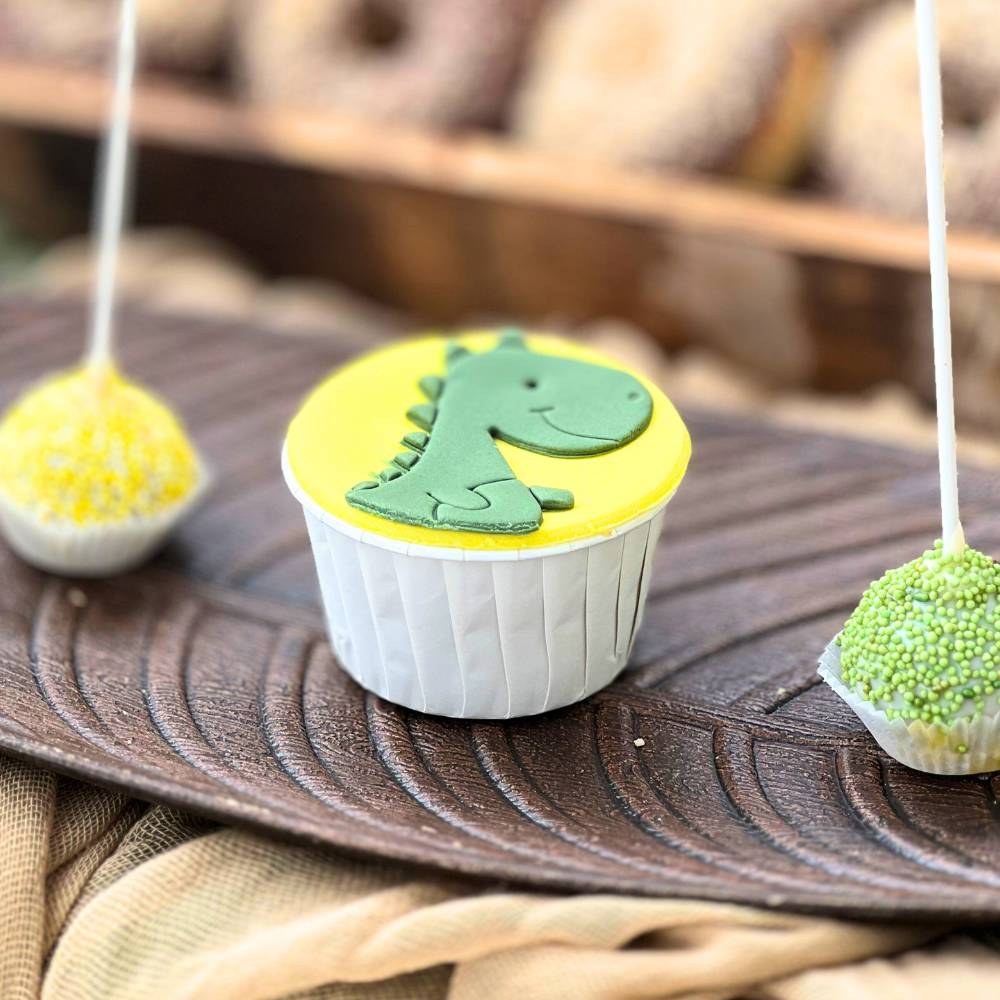 cupcakes με θέμα δεινόσαυρος