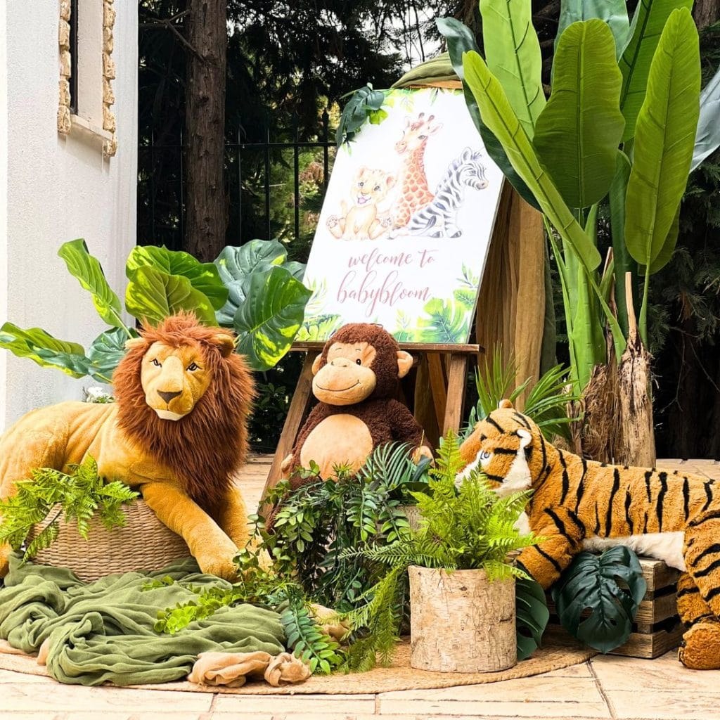 Στολισμός βάπτισης με ζώα της ζούγκλας