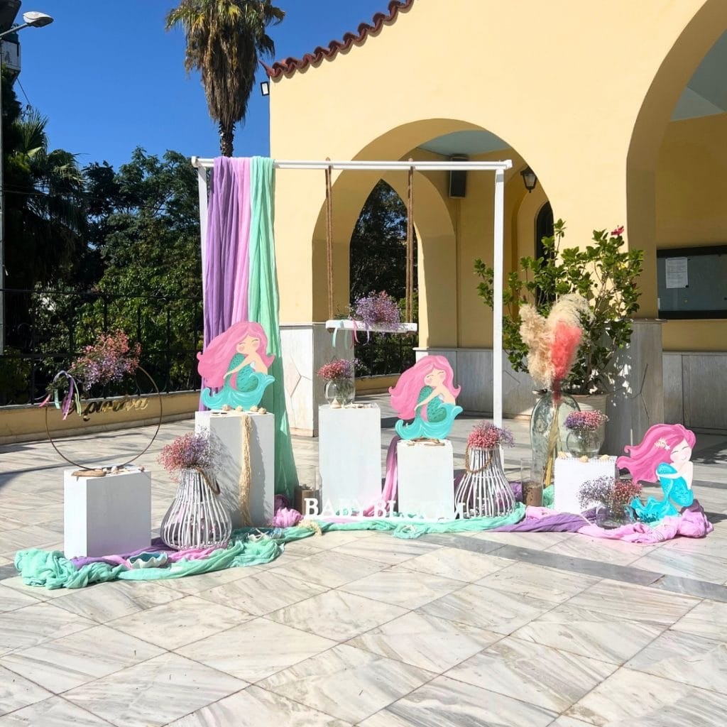 Ο στολισμός βάπτισης γοργόνα της μικρής Χριστίνας