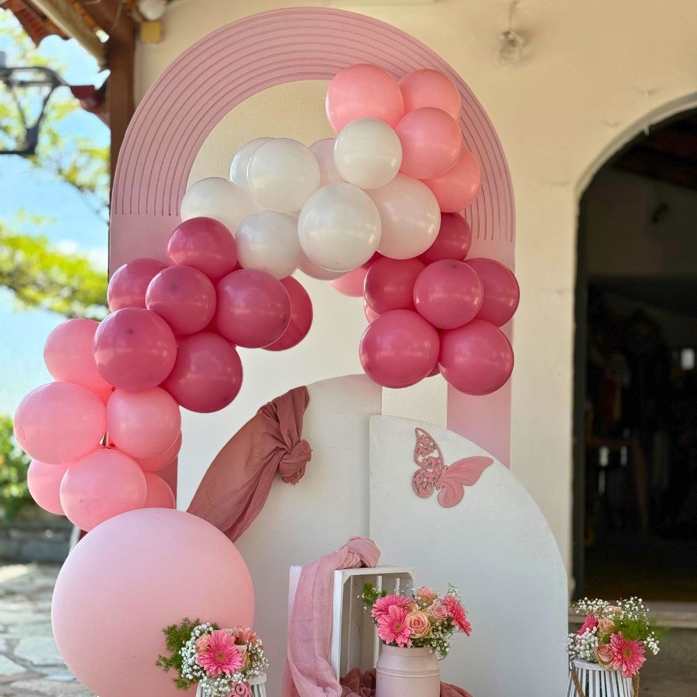 στολισμός βάπτισης για κορίτσι με θέμα την πεταλούδα