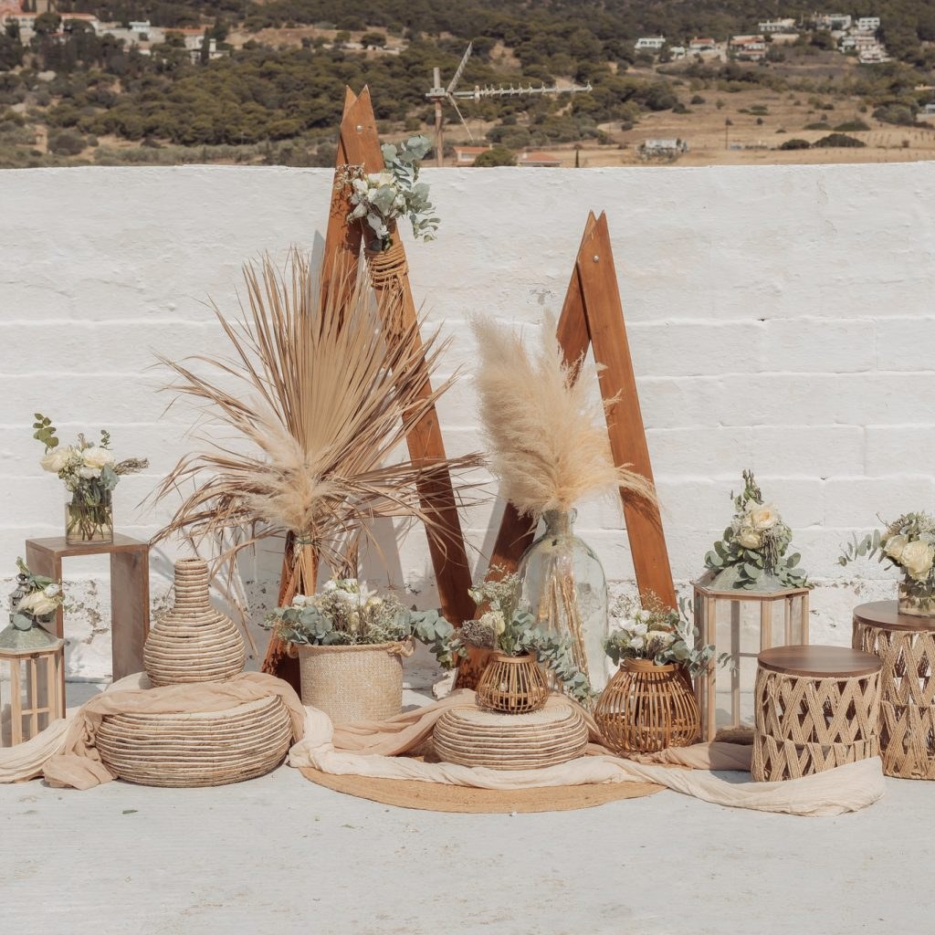Boho στολισμός γάμου και βάπτισης στην Κερατέα