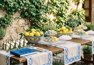 Στολισμός βάπτισης με θέμα το Αμάλφι - Amalfi Coast Decor