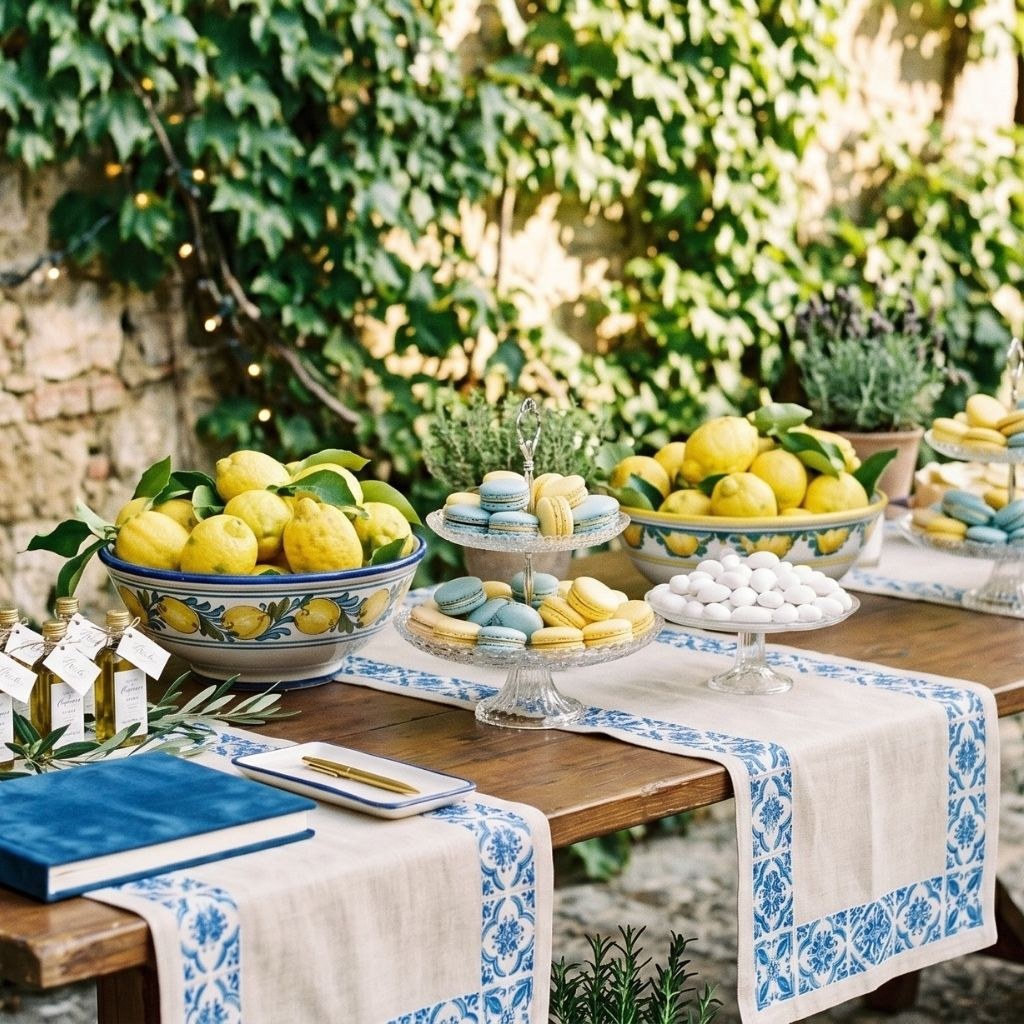 Στολισμός βάπτισης με θέμα το Αμάλφι - Amalfi Coast Decor